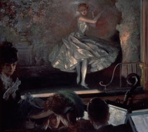 脚灯前的白衣舞者 作者 Everett Shinn