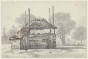 佐尔蒙德 (Zoelmond) 的 Hooishelf，位于 Betuwe 作者 埃弗特双峰