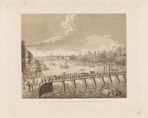 阿姆斯特丹内阿姆斯特尔河景观
从 Blaauwe-Brug 到 Hooge-Sluys 或情人桥的阿姆斯特尔内河景观（标题见实物）