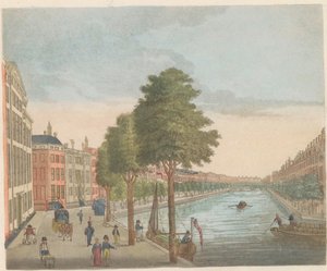 海伦格拉特景观，约 1810-1813 年
Vue du Heere-Gracht，prise du Spiegel-Straat，jusqu