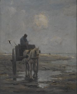 马和车（布面油画）