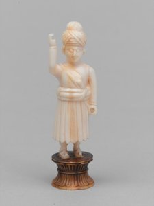 黑色棋子，棋子，印度，约1820年 作者 埃弗雷蒙德·贝拉德（Evremond de Berard）