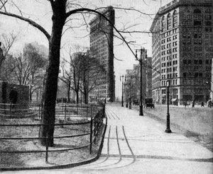 美国纽约市熨斗大厦和麦迪逊广场，建于1930年代 作者 尤因加洛韦