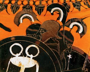 赫拉克勒斯偷了三头巨人吉里昂的牛 ... 作者 Exekias Exekias