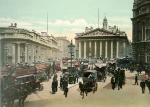 英国皇家交易所和英格兰银行，约于1900年代。 作者 艾尔（Eyre）和Spottiswoode