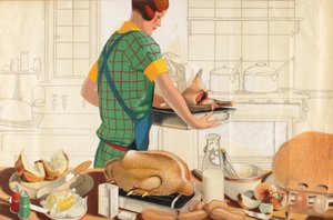 无题，选自“来自帝国的圣诞美食”系列（彩色平版印刷） 作者 哈里森足球俱乐部