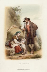 Le Contrebandier（走私者）（彩色石版画） 作者 格里尼尔