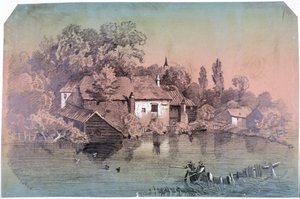 汉普斯特德希思，汉普斯特德，伦敦，约1850年 作者 F霍奇斯