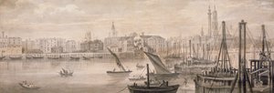 伦敦老桥，1826年。          作者 杰克逊