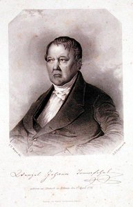 温泽尔-约翰-托马舍克（1774-1850）的肖像，由阿尔伯特-亨利-佩恩（1812-1902）刻制。 作者 FT（后）迈耶