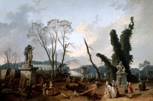 凡尔赛宫的 "绿塔 "景观，19世纪 作者 范妮·罗伯特