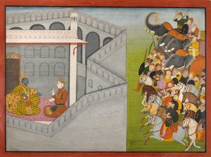 古勒-巴索利 "薄伽梵往世书 "系列中的贾拉桑达的《马图拉之围 作者 法图