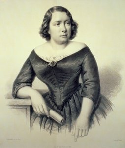 玛丽亚-阿尔博尼--意大利女中音的画像，1823年3月6日-1894年6月23日 作者 费克特费克特