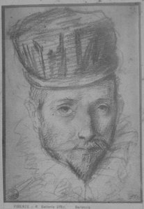 Francesco Maria della Rovere（红色和黑色粉笔在纸上） 作者 费德里科·菲奥里（Federico Fiori）Barocci或Baroccio