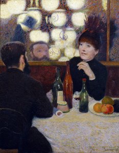 在 Café de la Nouvelle Athenes（苏珊娜·瓦拉东的肖像）