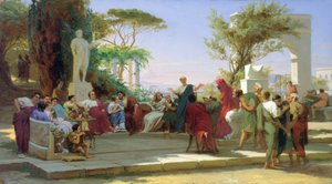 Horatius于1863年将他的讽刺作品读到Maecenas（纸上油）