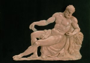 休息时的赫拉克勒斯，c.1806（石板上的蜡）
