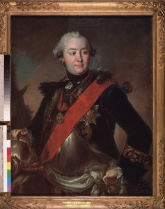 军事和政治领袖、女皇凯瑟琳二世（1729-1796 年）的宠臣格里高利-奥尔洛夫伯爵（或奥尔洛夫）的肖像。