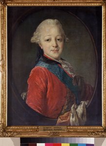 帕维尔-彼得洛维奇大公（1754-1801 年）孩童时的肖像。费奥多尔（费多尔或费奥多尔）-斯捷潘诺维奇-罗科托夫（1735-1808 年）的画作，布面油画