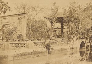 豪夸花园，坎顿 作者 菲利斯·比托（Felice Beato）