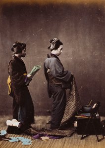 日本女性着装，约1870年至1880年 作者 菲利斯·比托（Felice Beato）