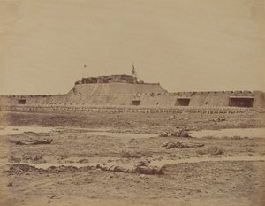 占领北堡后方，显示中国军队的撤退，1860年8月21日 作者 菲利斯·比托（Felice Beato）