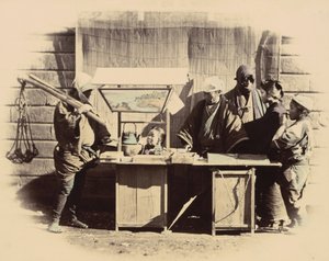 街头小吃摊，约1865年。 作者 菲利斯·比托（Felice Beato）