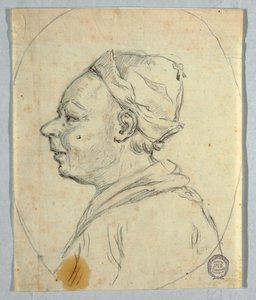 素描，男子肖像，约 1820 年