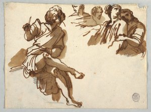 拉斐尔-桑齐奥的《帕纳索斯的五个人物 作者 Felice Giani