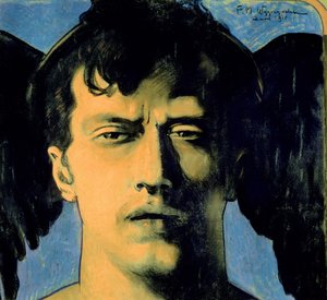 自画像，1910年（纸上粉彩与瘟疫） 作者 Feliks Michal Wygrzywalski