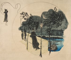 盘子的装饰：圣母院，1870年。
