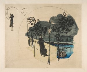 盘子装饰：巴黎圣母院，1870年。