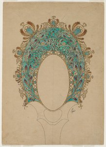 手镜设计c。 1900-1902年。 作者 费利克斯·布拉克蒙德