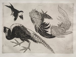晚餐服务卢梭服务：野鸡和鸟号。 1866年8月18日。 作者 费利克斯·布拉克蒙德