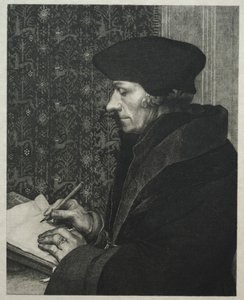 伊拉斯mus（Erasmus），在霍尔拜因（Holbein）之后，1863年。 作者 费利克斯·布拉克蒙德