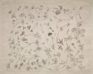 盘子和边框的花卉图案（第 14 号） 作者 费利克斯·布拉克蒙德