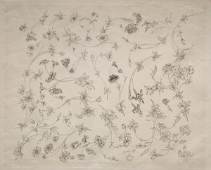 花朵图案的盘子和边框没有。 1872年4月14日。 作者 费利克斯·布拉克蒙德