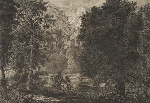 火焰靠近火灾，大约在1853-5年。 作者 费利克斯·布拉克蒙德