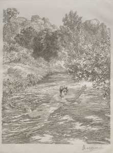 沐浴者c。 1860-70。