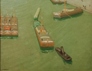 Ourcq运河驳船 作者 费利克斯·爱德华·瓦洛顿