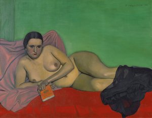 拿着书的裸体女人，1924年。 作者 费利克斯·爱德华·瓦洛顿