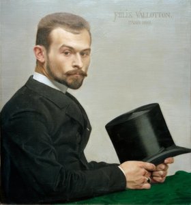 费利克斯·雅辛斯基（Felix Jasinski）抱着他的帽子 作者 费利克斯·爱德华·瓦洛顿