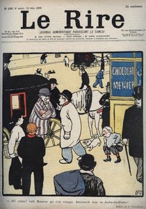 嘿!教练！ 1898年6月23日的报纸“ Le Rire”的封面，菲利克斯·瓦洛顿（Felix Vallotton）绘画 作者 费利克斯·爱德华·瓦洛顿