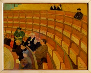 La troisieme galerie au Theatre du Chatelet - 夏特莱剧院的第三个画廊......（布面油画） 作者 费利克斯·爱德华·瓦洛顿