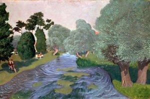 1903年在诺曼底（Armans-la-Bataille）的风景。 作者 费利克斯·爱德华·瓦洛顿