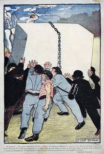 伸出援助之手-重大的社会问题...-Felix Vallotton 作者 费利克斯·爱德华·瓦洛顿