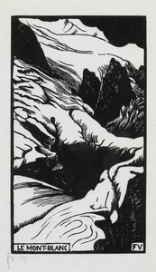 勃朗峰，1892年 作者 费利克斯·爱德华·瓦洛顿