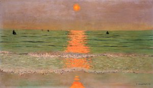 日落，1913年 作者 费利克斯·爱德华·瓦洛顿