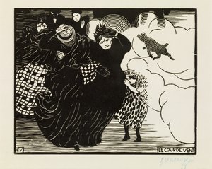 大风，1894年 作者 费利克斯·爱德华·瓦洛顿