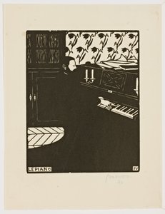 钢琴，来自“乐器”系列，1896-97年 作者 费利克斯·爱德华·瓦洛顿